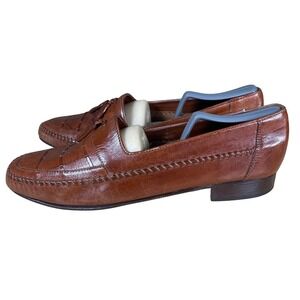 Hipoppotamus Dress Shoes Mens Size 11 Brown Leather Tassel Oxford‎ Loafers